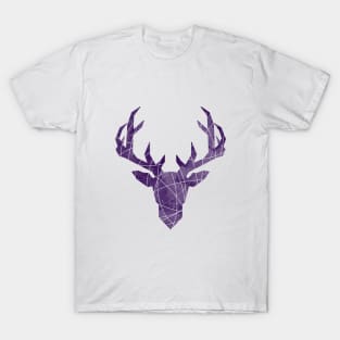 Stars and Space Deer in Purple T-Shirt